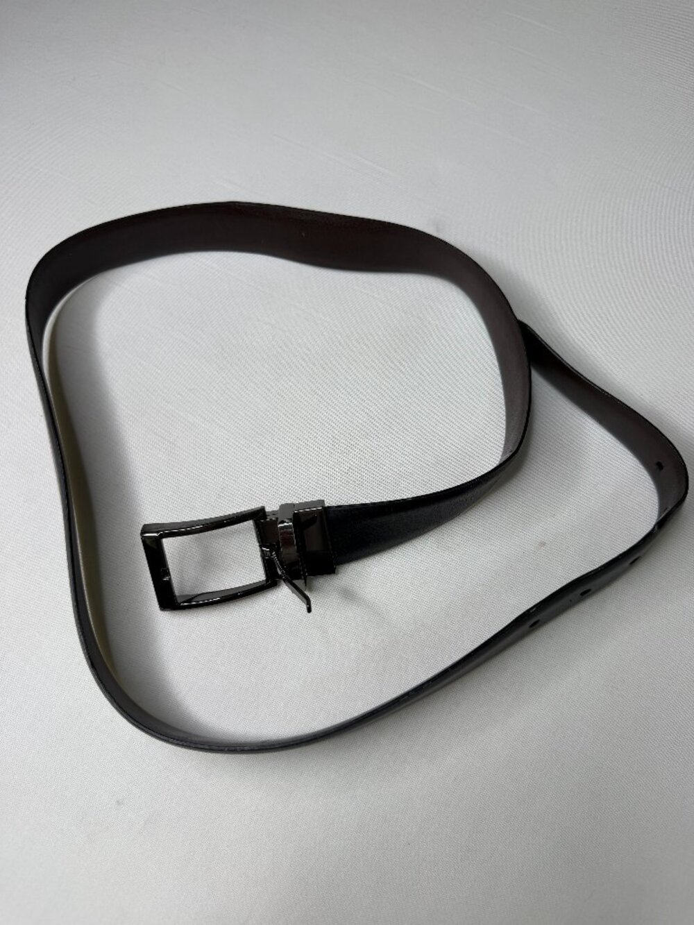 Men’s Reversible Black Brown Genuine Leather Belt Size 34/35